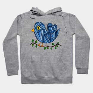 BLUE Bird Artwork Hoodie